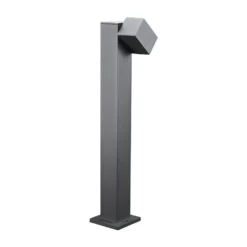 Bolardo luminoso LED Lorik con cabezal flexible, gris
