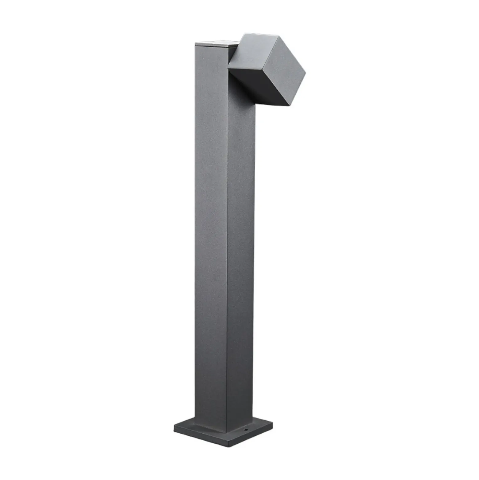 Bolardo luminoso LED Lorik con cabezal flexible, gris