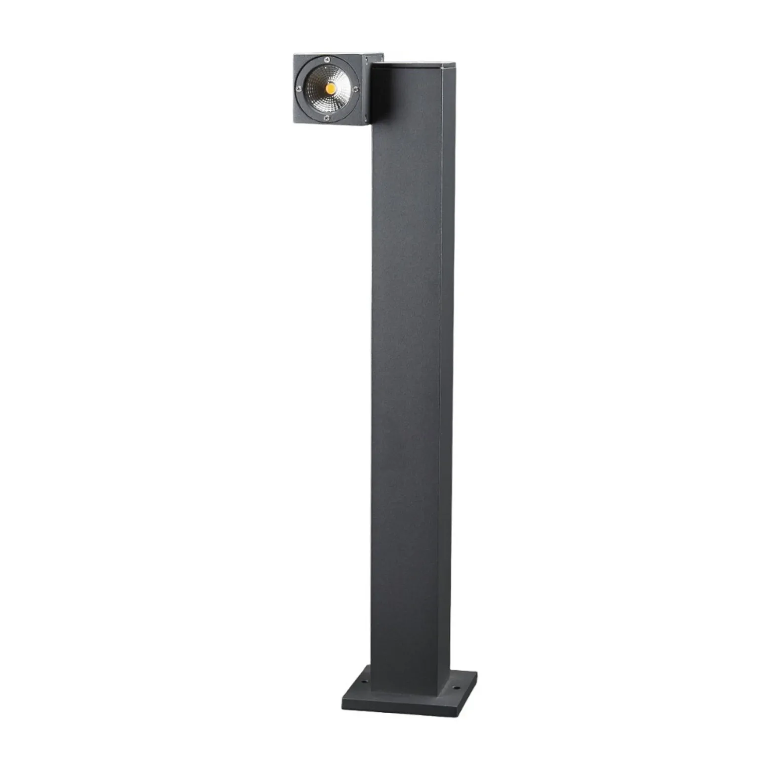Bolardo luminoso LED Lorik con cabezal flexible, gris