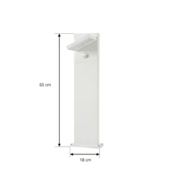Bolardo luminoso LED Lucande Silvan, blanco, 65 cm, con sensor, IP54