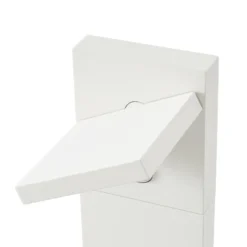Bolardo luminoso LED Lucande Silvan, blanco, 65 cm, con sensor, IP54