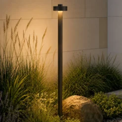 Bolardo luminoso LED Lucande Nirella, 100 cm, negro, CCT, IP65