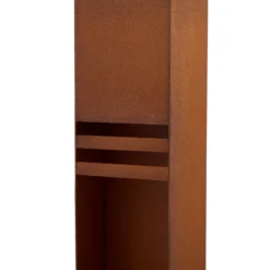 Bolardo luminoso LED Lucande Oxido, color óxido, altura 80 cm, IP44