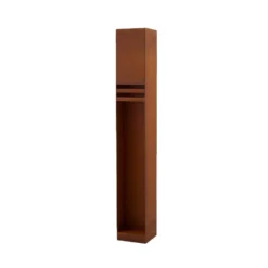 Bolardo luminoso LED Lucande Oxido, color óxido, altura 80 cm, IP44