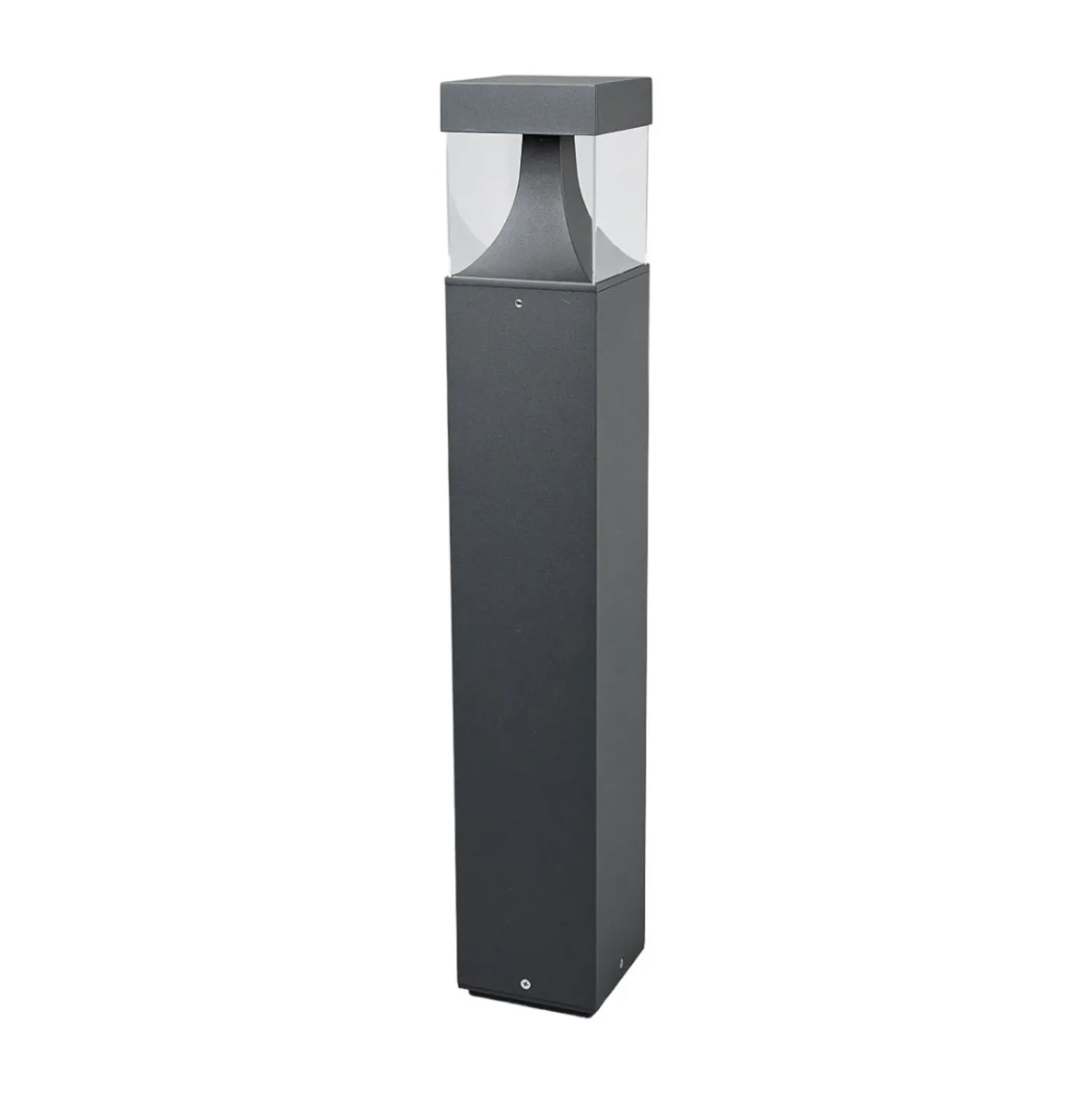 Bolardo luminoso LED Lucande Egon, altura 65 cm, gris grafito, IP54