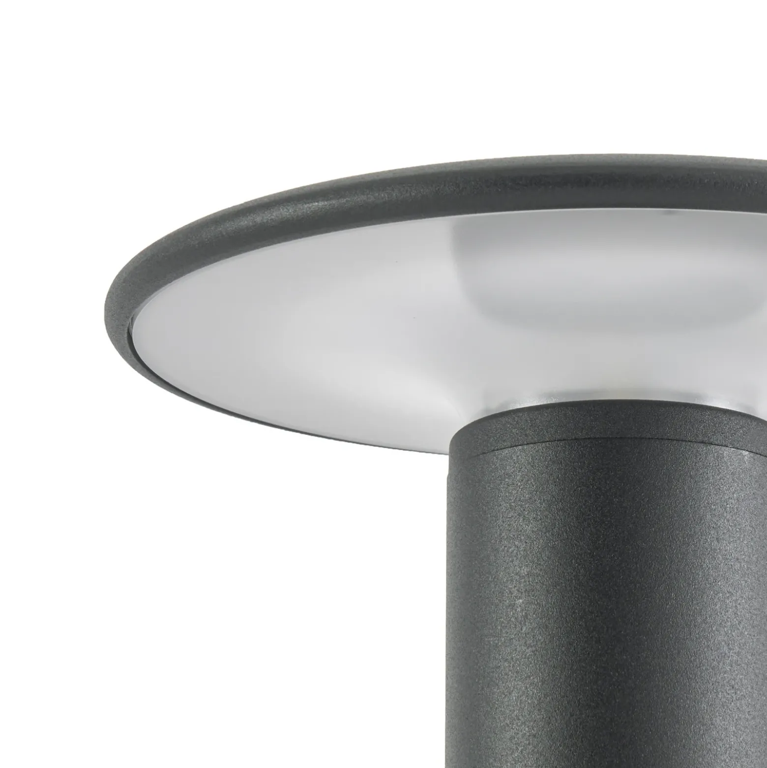 Bolardo luminoso LED Lucande Haloa, negro, altura 50 cm, IP54