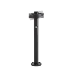 Bolardo luminoso LED Lucande Nirella, 60 cm, negro, CCT, con sensor
