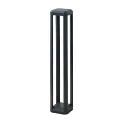 Bolardo luminoso LED Lucande Fery, antracita, metal, 80 cm, IP65