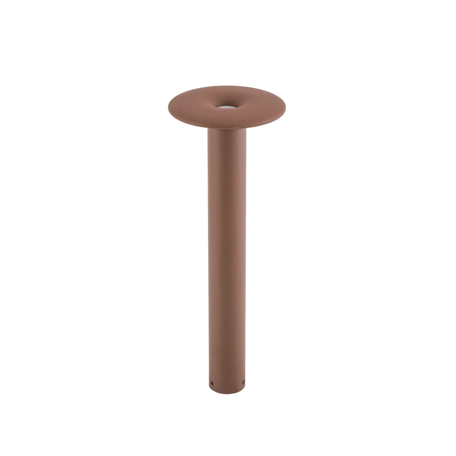 Bolardo luminoso LED Lucande Haloa, marrón/óxido, altura 50 cm, IP54