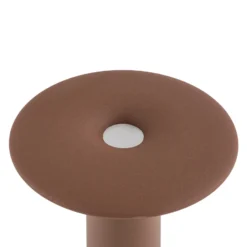 Bolardo luminoso LED Lucande Haloa, marrón/óxido, altura 50 cm, IP54