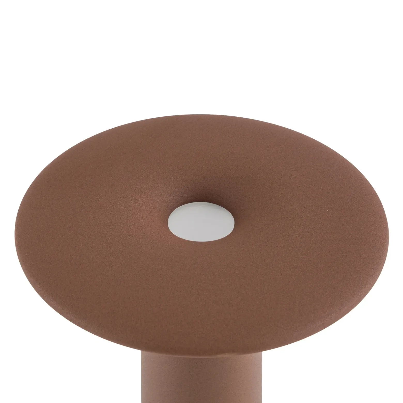 Bolardo luminoso LED Lucande Haloa, marrón/óxido, altura 50 cm, IP54