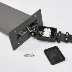 Bolardo luminoso LED Lucande Timm, sensor, 60 cm, antracita, IP54
