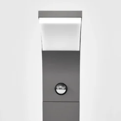 Bolardo luminoso LED Lucande Timm, sensor, 60 cm, antracita, IP54