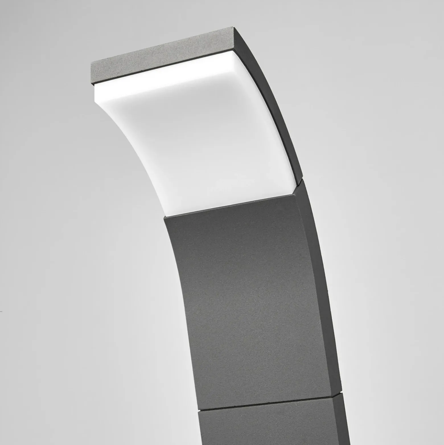 Bolardo luminoso LED Lucande Timm, 100 cm, antracita, metal, IP54