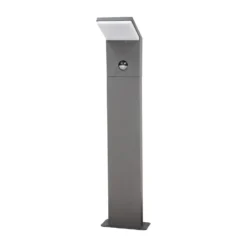Bolardo luminoso LED Lucande Nevio, con sensor, 60 cm, antracita