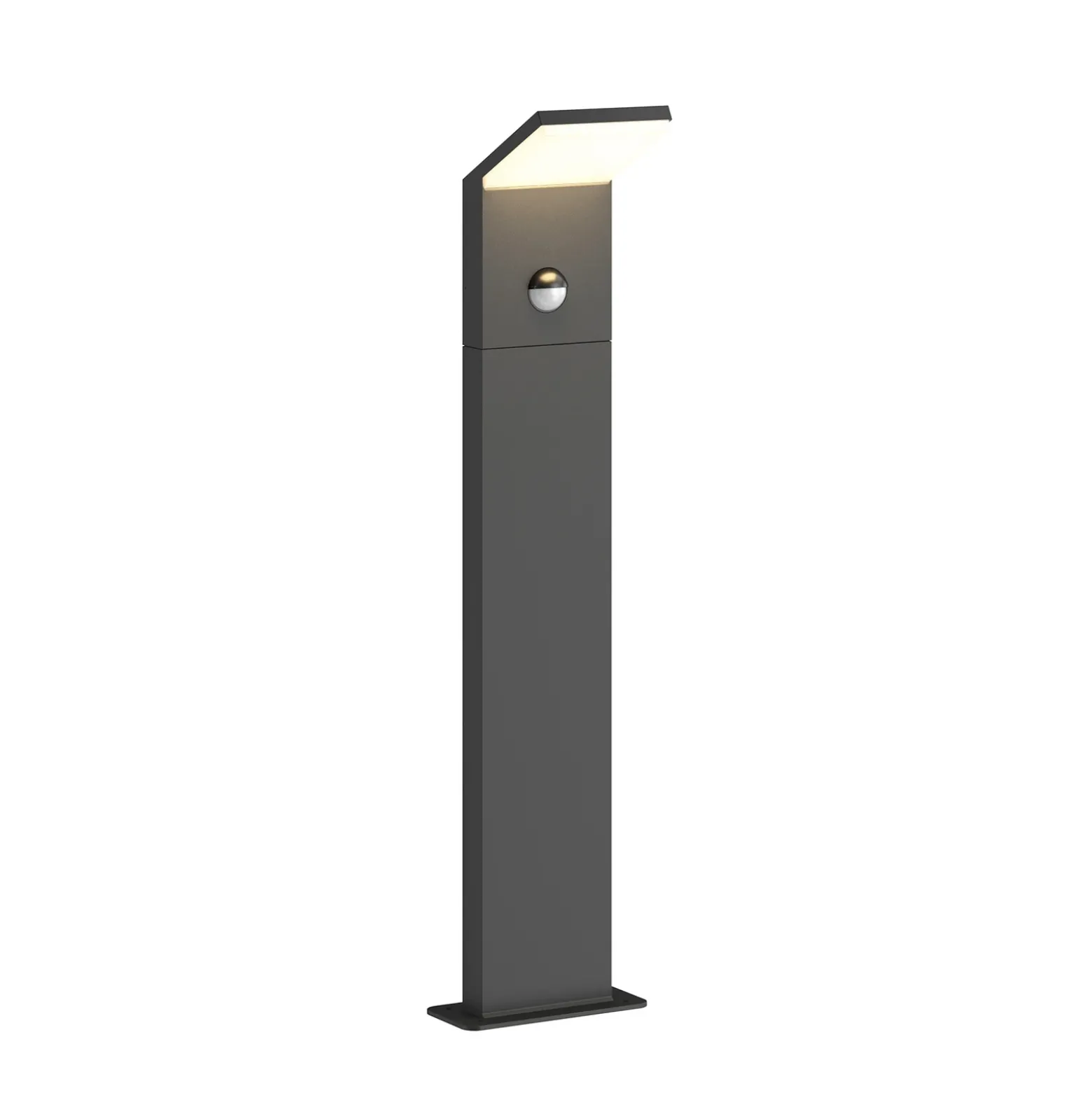 Bolardo luminoso LED Lucande Nevio, con sensor, 60 cm, antracita