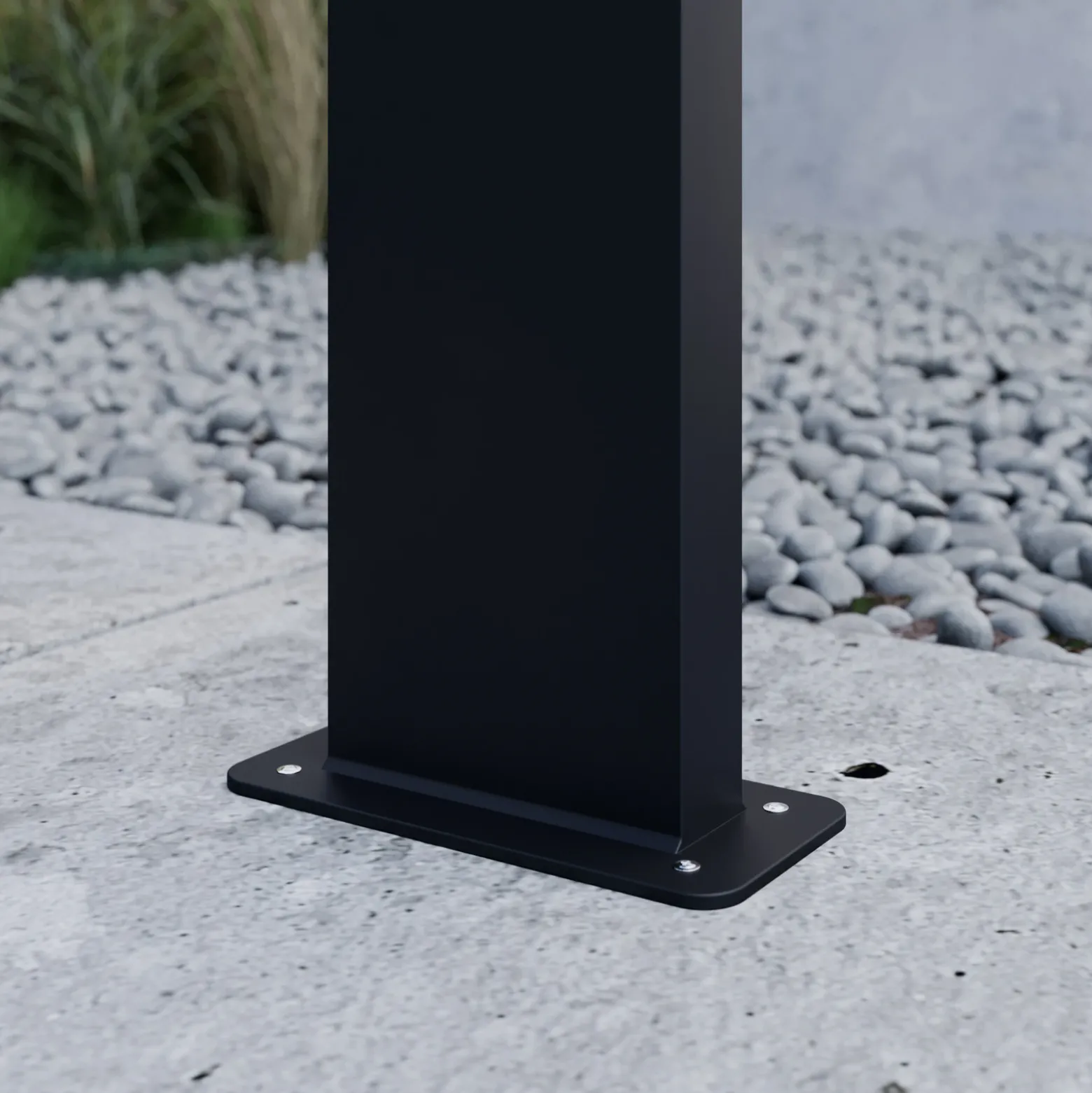 Bolardo luminoso LED Lucande Nevio, con sensor, 60 cm, antracita
