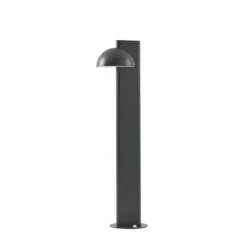 Bolardo luminoso LED Lucande Velira, negro, 77 cm, 1 luz, IP44