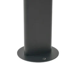 Bolardo luminoso LED Lucande Velira, negro, 77 cm, 1 luz, IP44