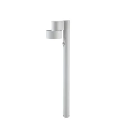 Bolardo luminoso LED Lucande Elune, gris claro, con sensor, IP44, 77 cm