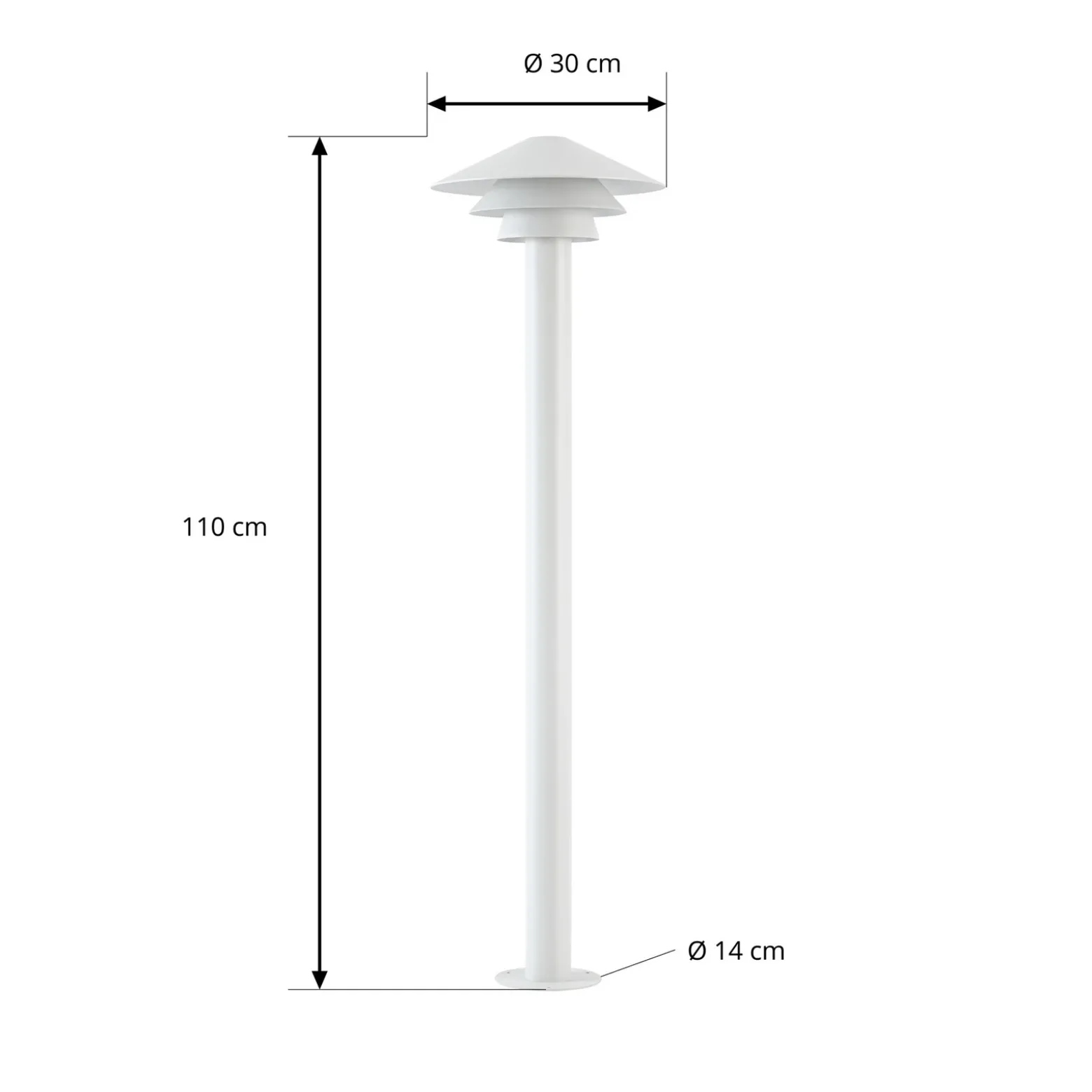 Bolardo luminoso LED Lucande Montaro, 110 cm, blanca, IP54