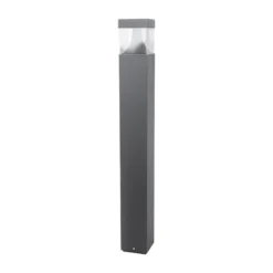 Bolardo luminoso LED Lucande Egon, altura 90 cm, gris grafito, IP54