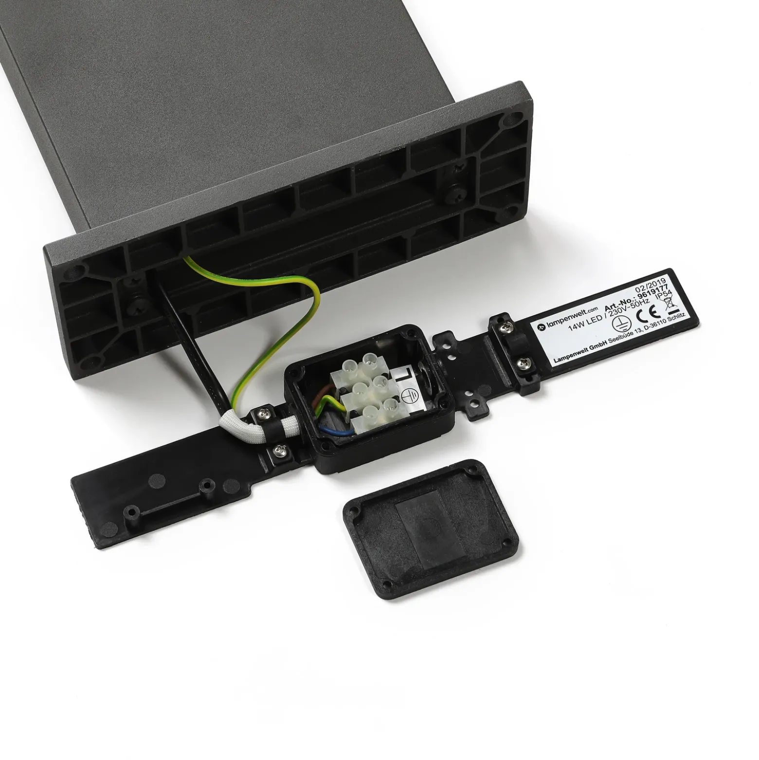 Bolardo luminoso LED Lucande Silvan, antracita, 65 cm, con sensor