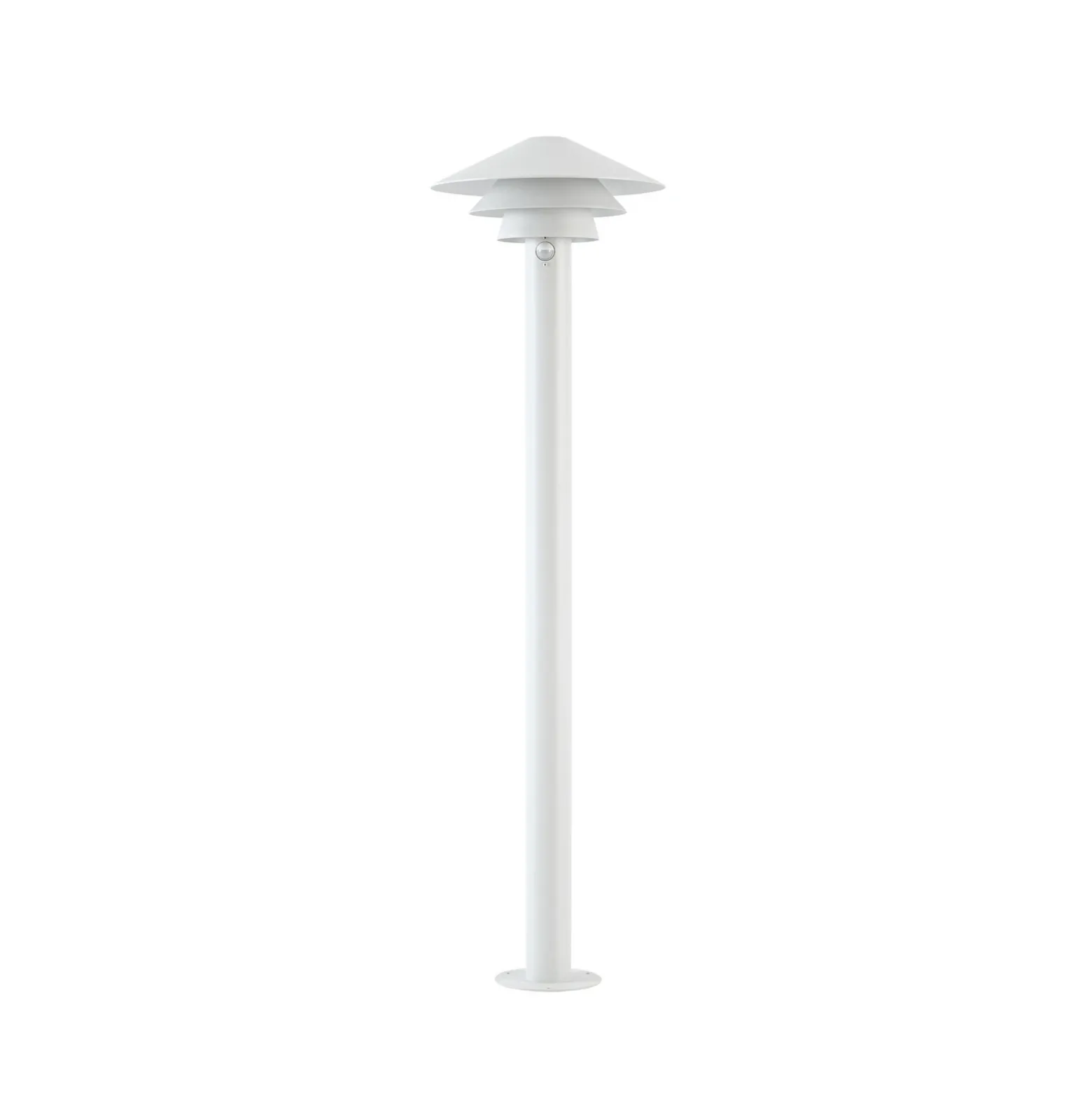 Bolardo luminoso LED Lucande Montaro, 110 cm, blanco, con sensor