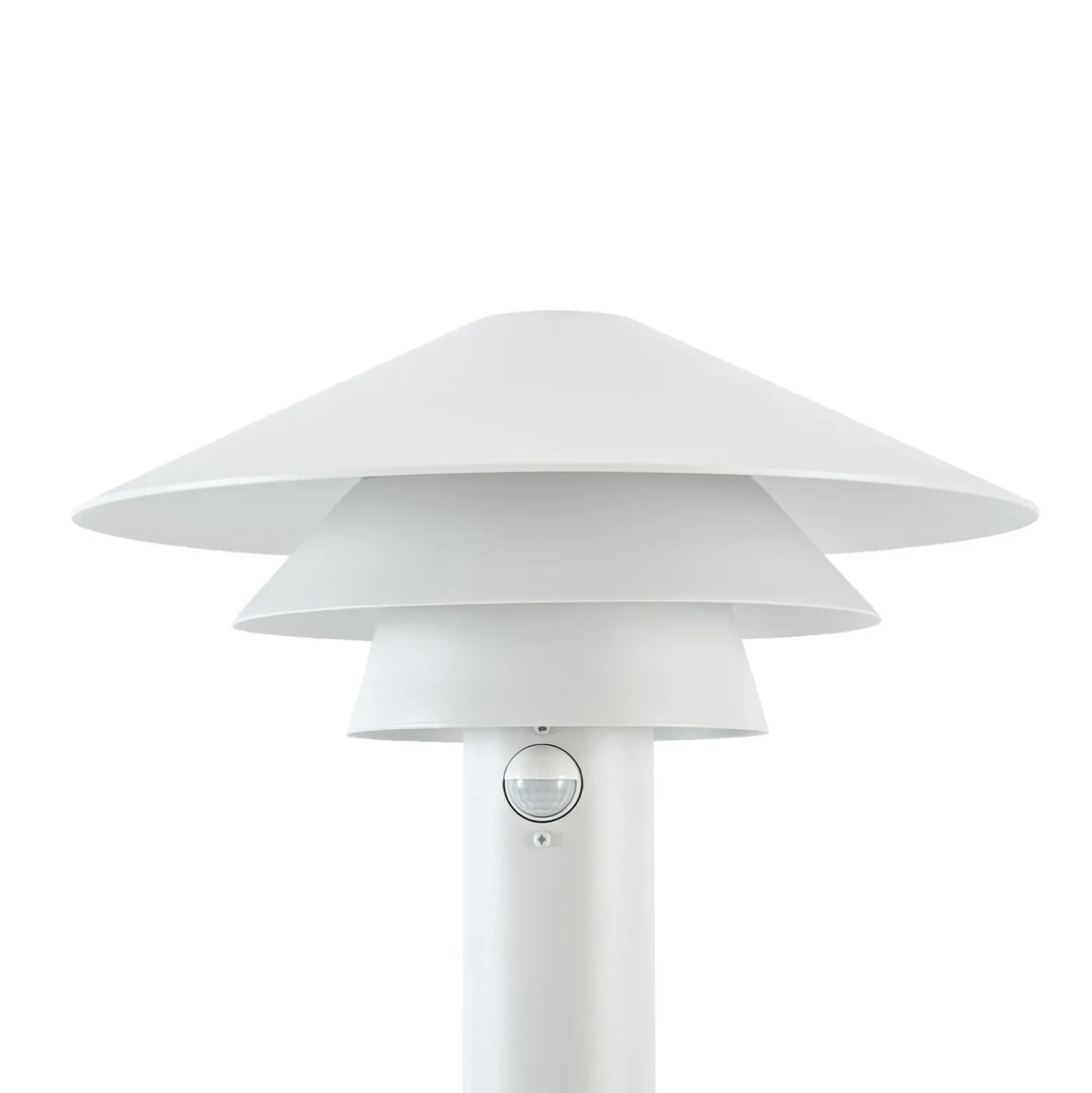 Bolardo luminoso LED Lucande Montaro, 110 cm, blanco, con sensor