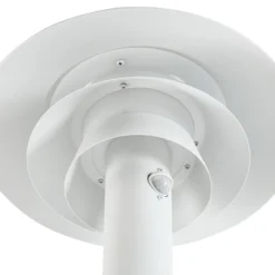 Bolardo luminoso LED Lucande Montaro, 110 cm, blanco, con sensor