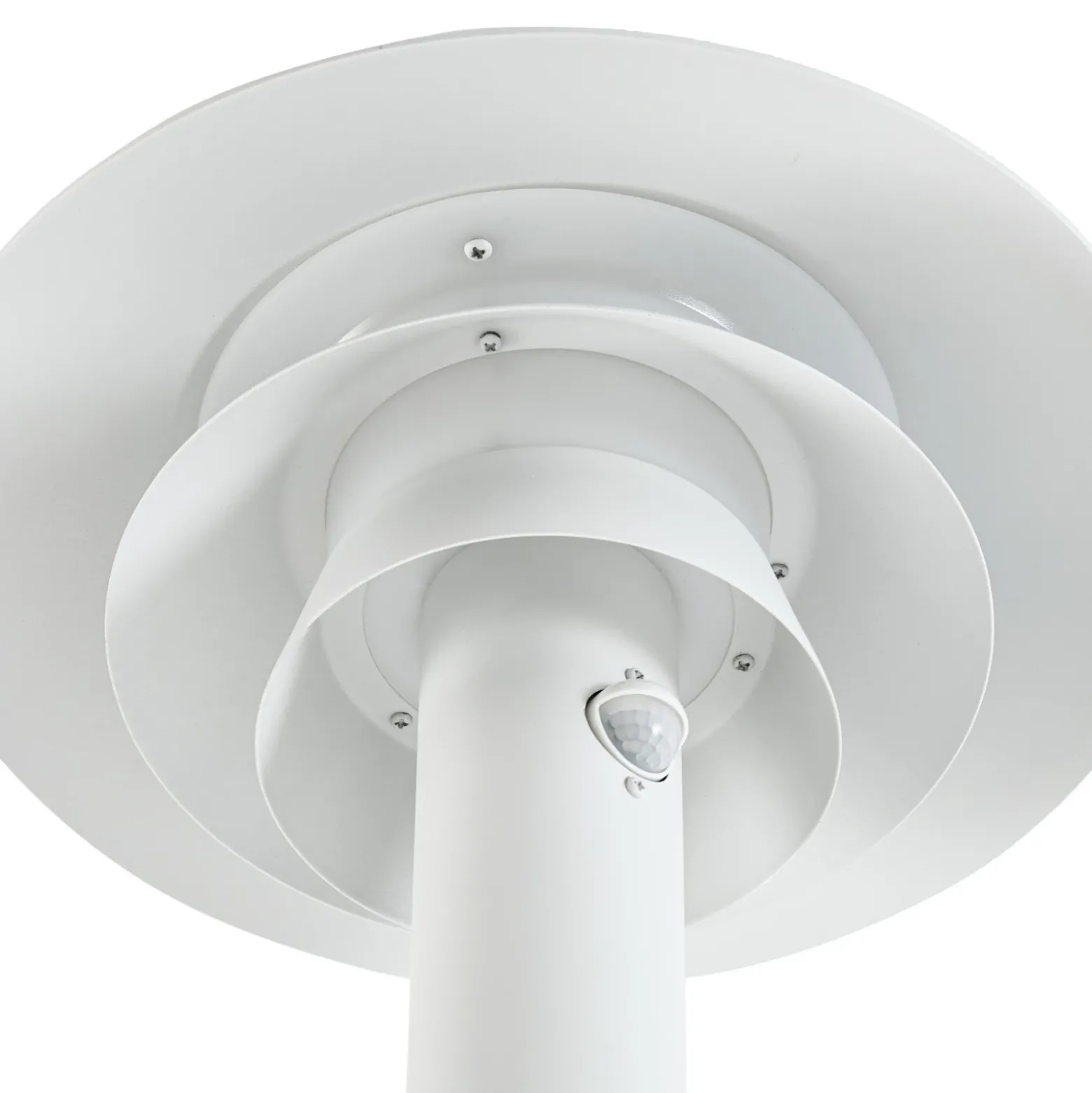 Bolardo luminoso LED Lucande Montaro, 110 cm, blanco, con sensor