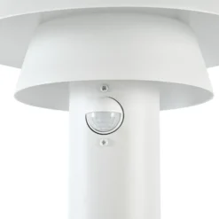 Bolardo luminoso LED Lucande Montaro, 110 cm, blanco, con sensor