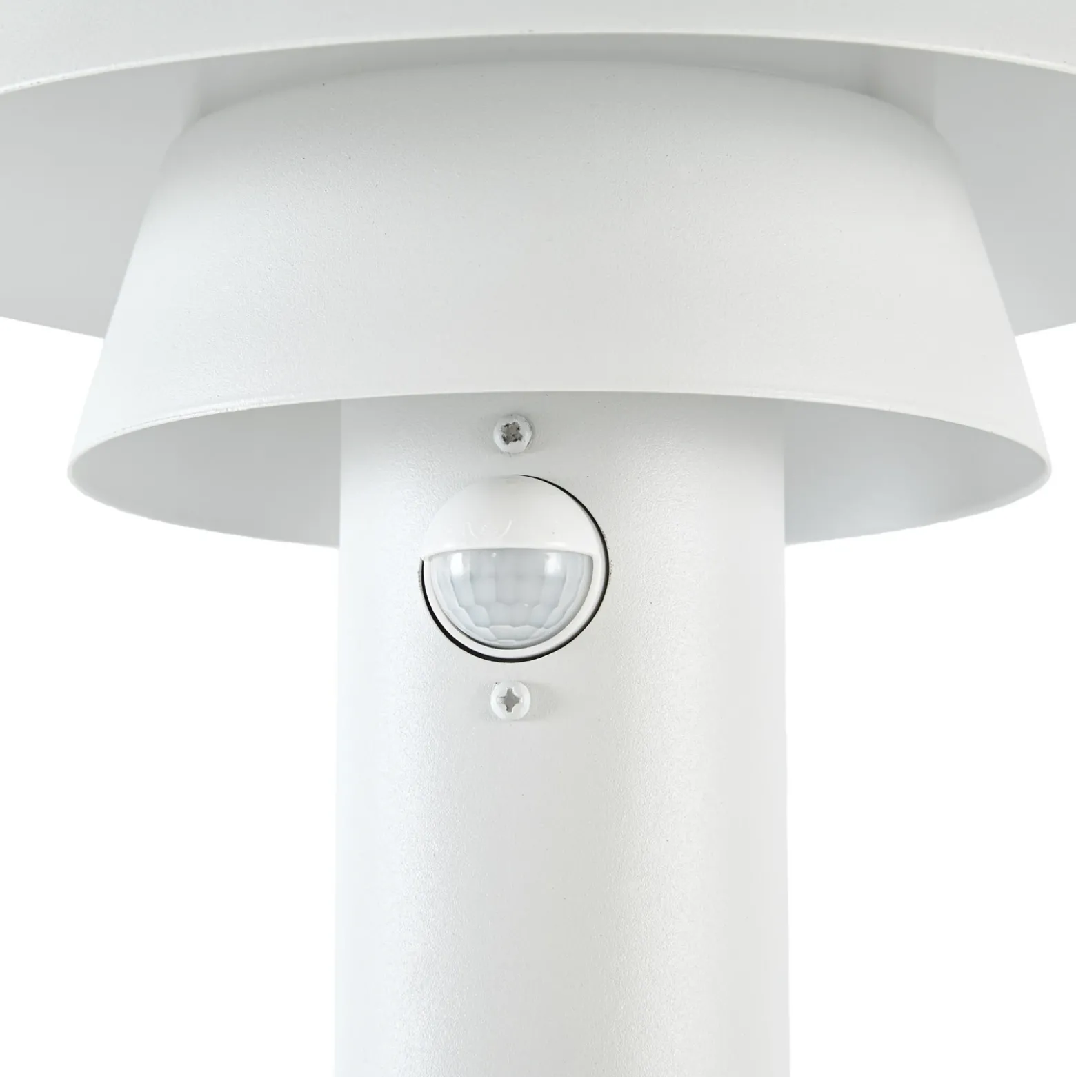 Bolardo luminoso LED Lucande Montaro, 110 cm, blanco, con sensor