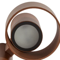 Bolardo luminoso LED Lucande Elune, marrón, IP44, altura 77 cm