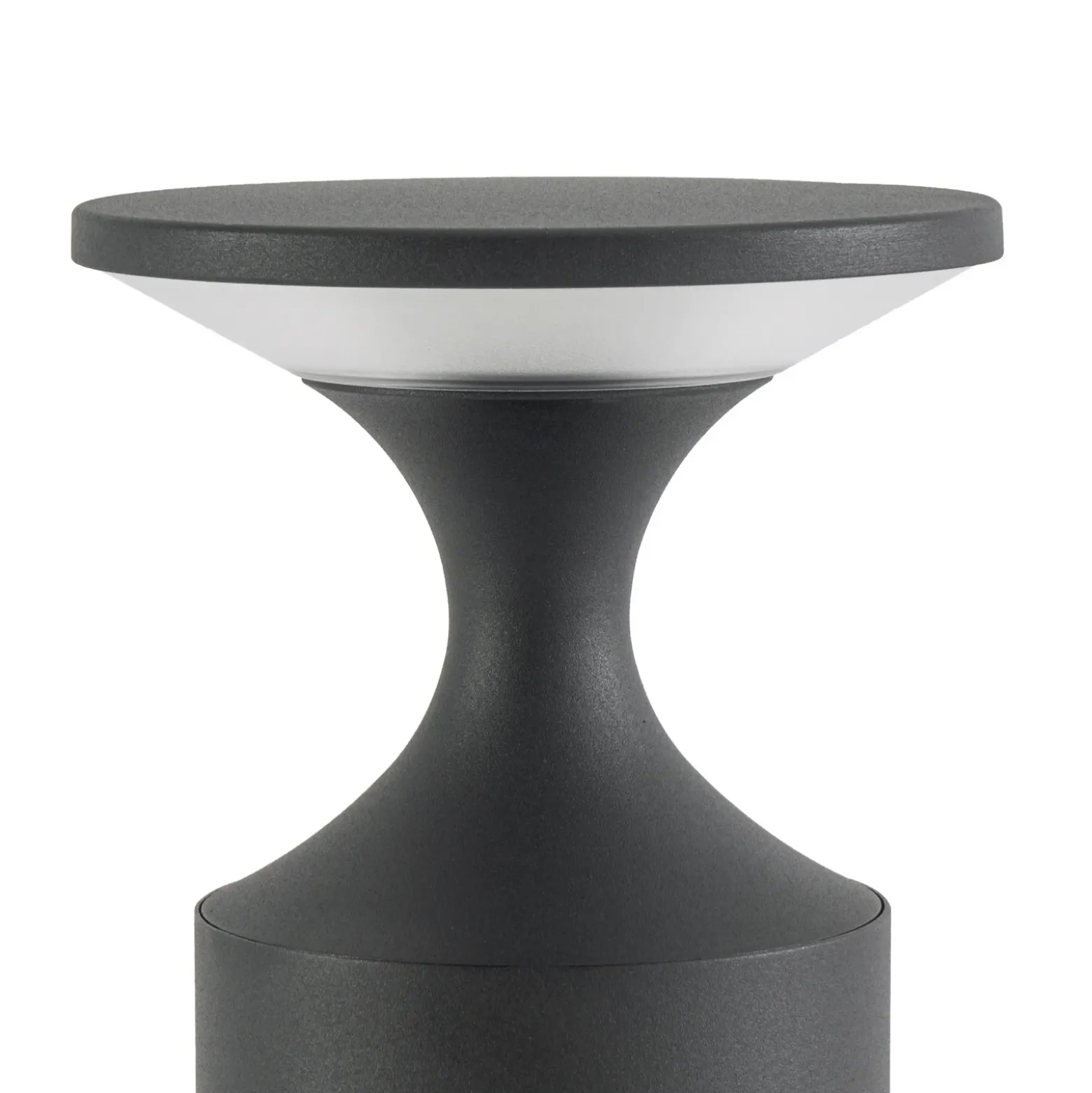 Bolardo luminoso LED Lucande Navor, altura 50 cm, negra, IP65