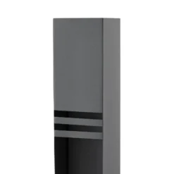 Bolardo luminoso LED Lucande Oxido, antracita, altura 80 cm, IP44