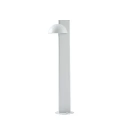 Bolardo luminoso LED Lucande Velira, gris claro, 77 cm, 1 luz, IP44