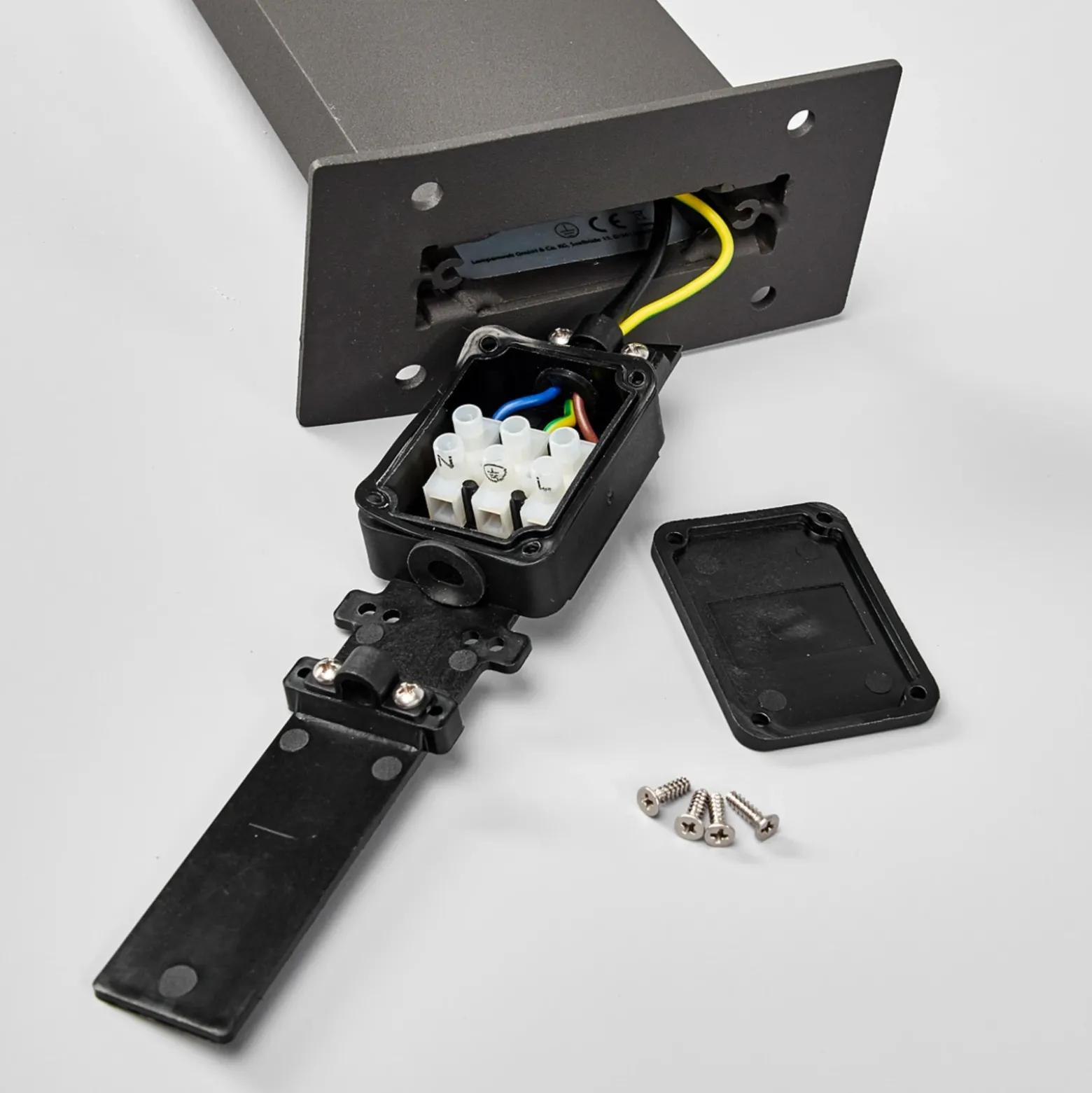 Bolardo luminoso LED Lucande Timm, sensor, 100 cm, antracita, IP54