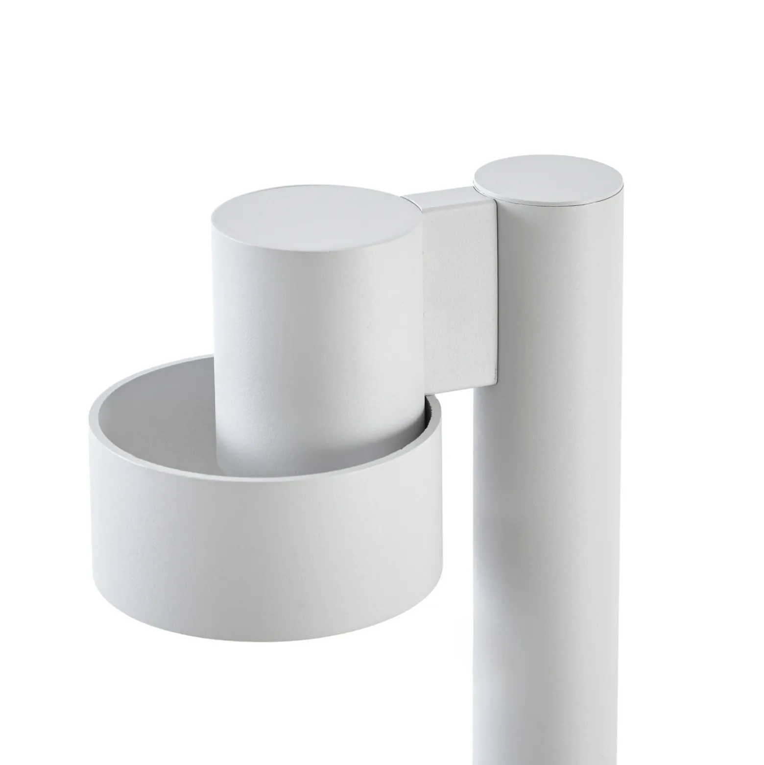 Bolardo luminoso LED Lucande Elune, gris claro, IP44, altura 77 cm