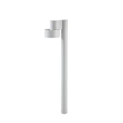 Bolardo luminoso LED Lucande Elune, gris claro, IP44, altura 77 cm