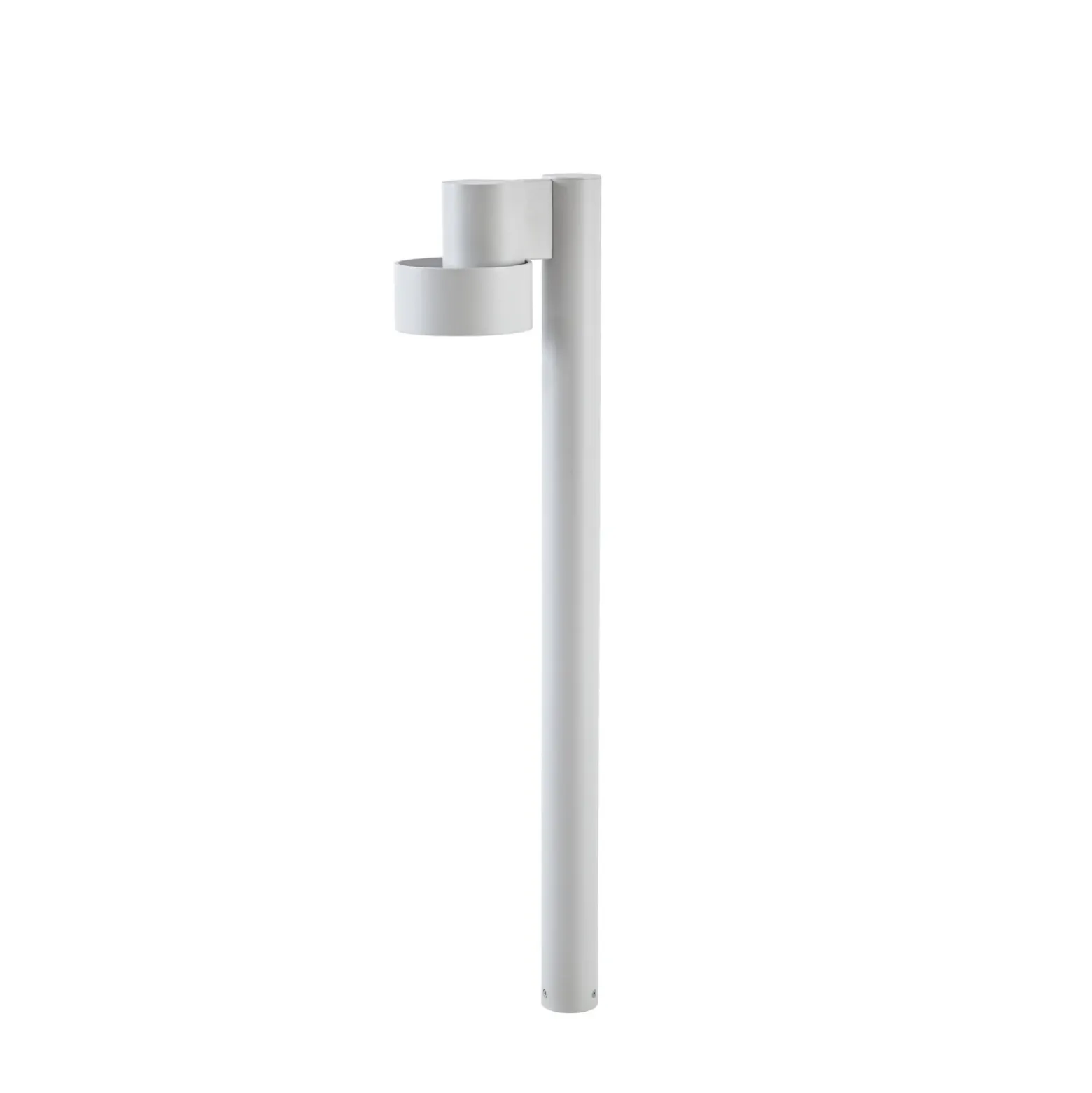 Bolardo luminoso LED Lucande Elune, gris claro, IP44, altura 77 cm