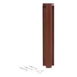 Bolardo luminoso LED Lucande Raiku, color óxido, aluminio, 65 cm
