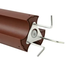 Bolardo luminoso LED Lucande Raiku, color óxido, aluminio, 65 cm