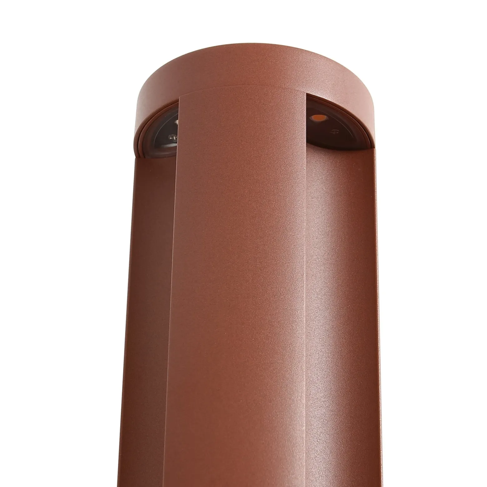 Bolardo luminoso LED Lucande Raiku, color óxido, aluminio, 65 cm