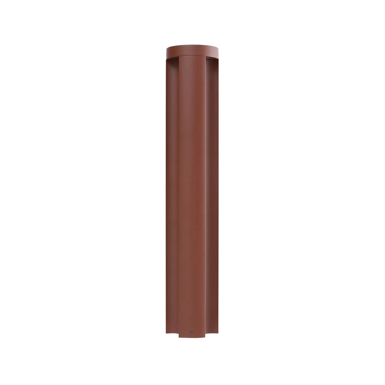 Bolardo luminoso LED Lucande Raiku, color óxido, aluminio, 65 cm