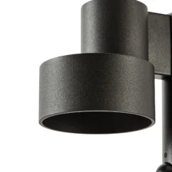 Bolardo luminoso LED Lucande Elune, negro, con sensor, IP44, 77 cm