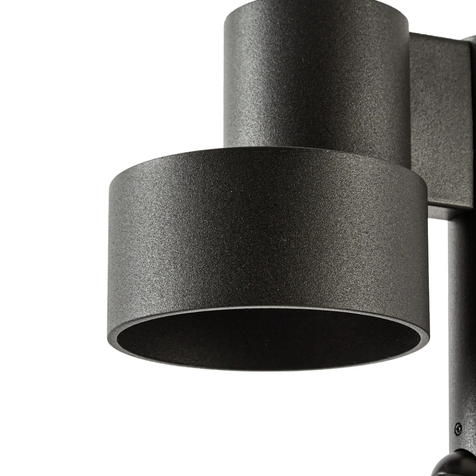 Bolardo luminoso LED Lucande Elune, negro, con sensor, IP44, 77 cm