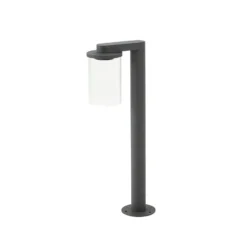 Bolardo luminoso LED Lucande Beelia, antracita, 60 cm, estriado