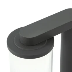 Bolardo luminoso LED Lucande Beelia, antracita, 60 cm, estriado
