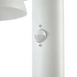 Bolardo luminoso LED Lucande Montaro, 100 cm, blanco, con sensor